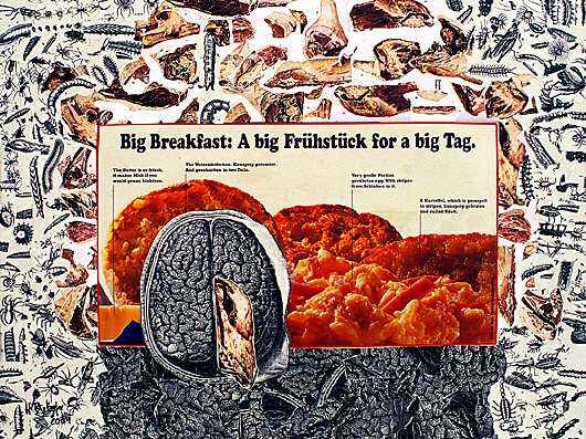 Big Brechfest  2001  35 x 46,5 cm  Collage auf Papier